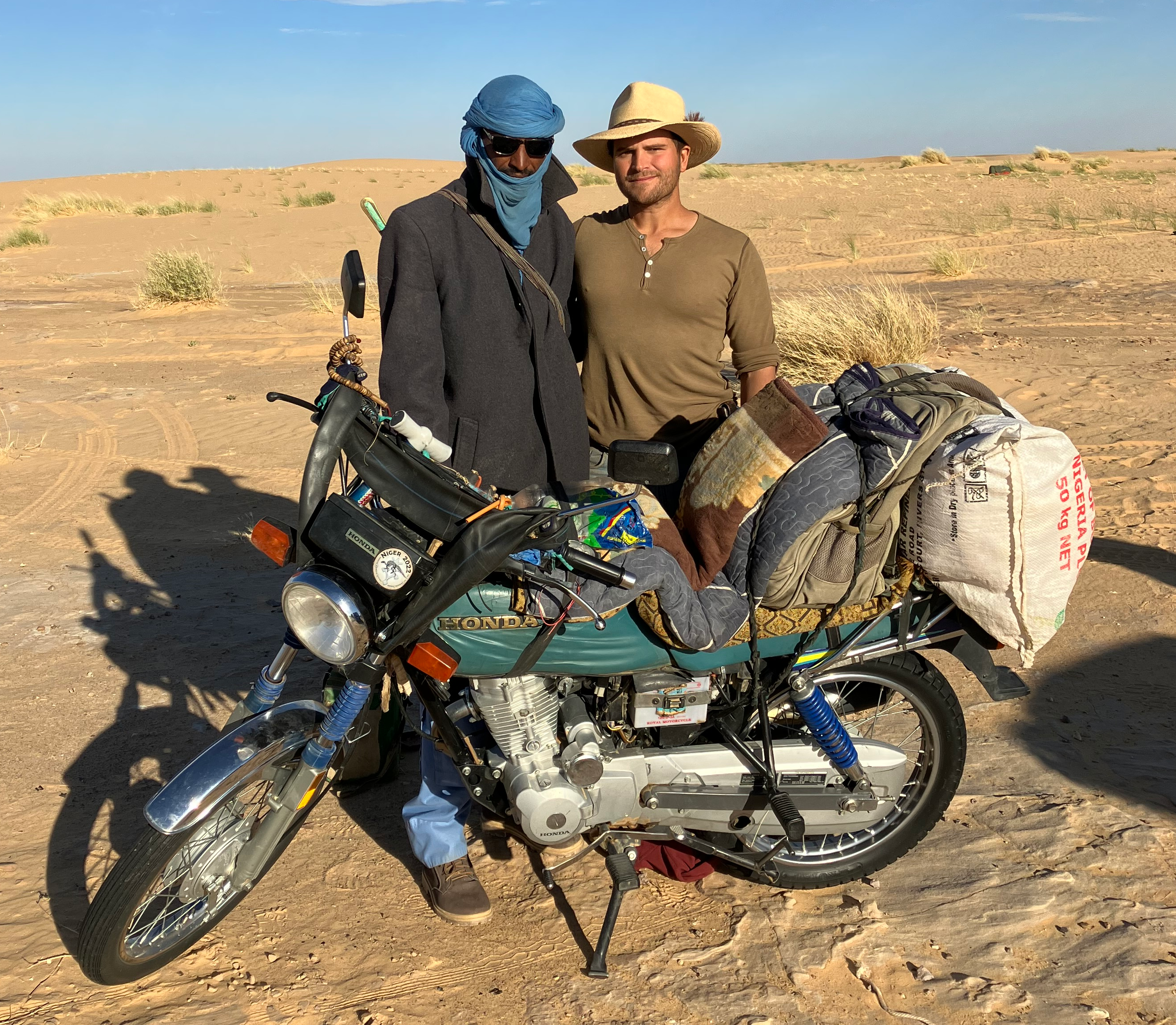 Dan Vidal (right) with the Tuareg guide who took him and Paul Sereno to where they found the Spinosaurus bones Dan Vidal (right) with the Tuareg guide who took him and Paul Sereno to where they found the Spinosaurus bones